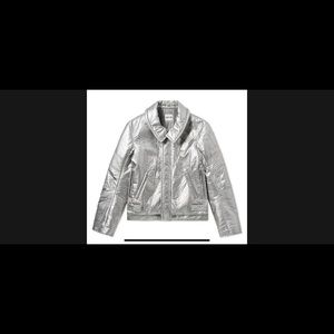 Helmut Lang Astro Moto Jacket In Silver Size M NWT MSRP $895